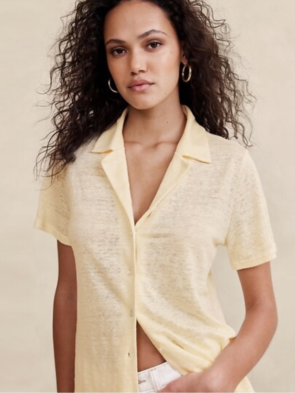 BANANA REPUBLIC REPUBLIC LINEN RESORT SHIRT